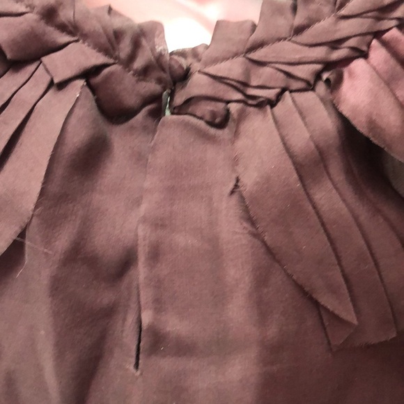 Rebecca Taylor Pleated Ruffle Neck Blouse - Picture 7 of 12